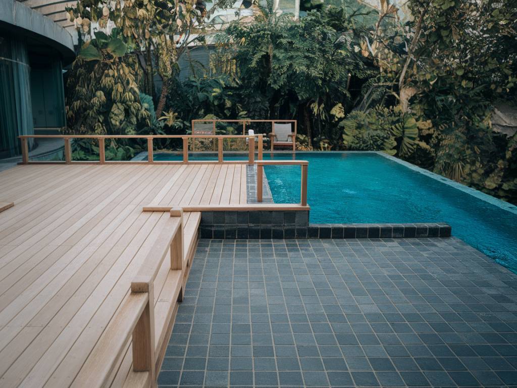 Terrasse de piscine : bois ou carrelage, quel matériau choisir en fonction de vos besoins et de votre climat ?